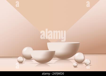 Advertisement Prodium on abstract background, 3D realistic vector illustration close-up Stock Vector