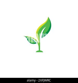 Natural Plant Logo Design. Leaf vector icon. organic logo Stock Vector
