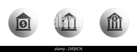 Bank Icon. Financial institution. Bank building. Flat vector illustration Stock Vector