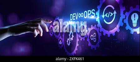 DevOps Methodology Development Operations agil programming technology concept. Stock Photo