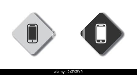 Smartphone icon. Mobile phone symbol. Flat vector illustration Stock Vector