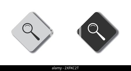 Magnifying glass icon. Searching symbol. Magnify icon. Flat vector illustration Stock Vector
