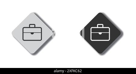 Business bag icon. Briefcase line icon. Vector illustration Stock Vector