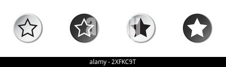 Star icon. Simple design. Flat vector illustration Stock Vector