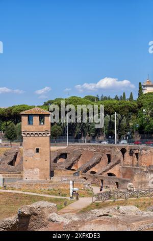 Ancient archaeological complex of the Circus Maximus with Torre della ...