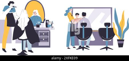 Hair Salon Services Illustration vector Stock Vector