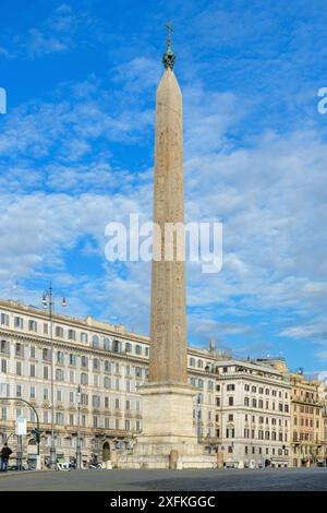 The Lateran Obelisk or Tekhen Waty in ancient Egyptian. Tallest obelisk in Italy, Rome. Obelisk today across from the Archbasilica of Saint John Later Stock Photo