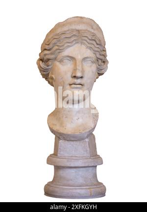 Head of the goddess Hera (Juno). Rome Stock Photo