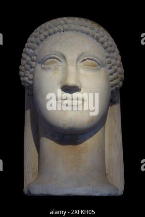 Ludovisi Acrolith: a Monumental Greek Late Archaic Marble Head of a ...