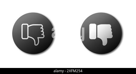 Thumbs down icon. Dislike symbol. Vector illustration Stock Vector