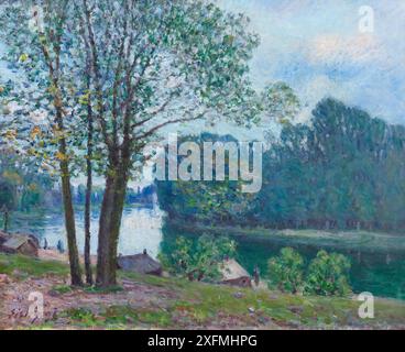 Tournant du Loing à Moret. Museum: PRIVATE COLLECTION. Author: ALFRED SISLEY. Stock Photo