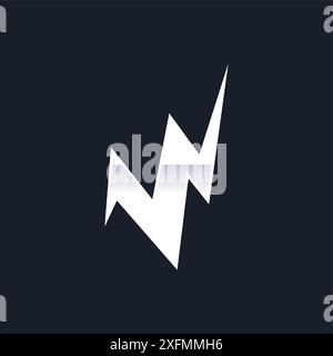 Letter W Power Logo, suitable for any business related to power or electricity with W initials Stock Vector