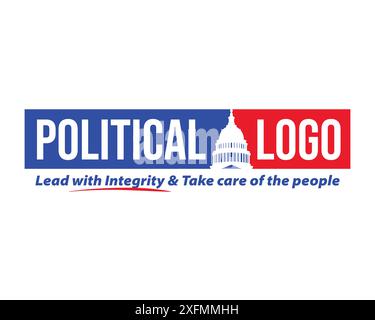 political campaign logo design. Election voting logo. American political logo Stock Vector