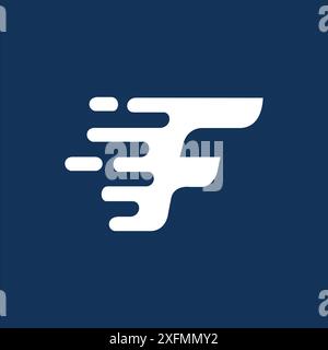Modern and futuristic letter F logo design. Suitable for business and technology logo Stock Vector