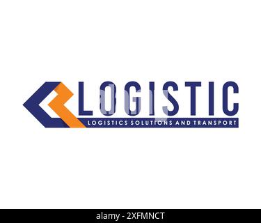 Logistic company with arrow vector logo Stock Vector