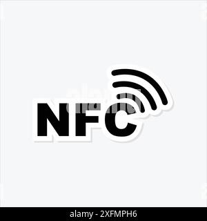 Nfc vector icon, smart payment symbol. Simple, flat design for web or mobile app Stock Vector