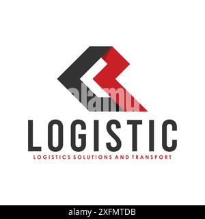 Logistic company with arrow vector logo Stock Vector