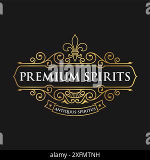 Luxury Logo template flourishes calligraphic elegant ornament lines Stock Vector