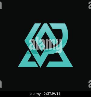 ASP triangle letter logo design with triangle shape. ASP triangle logo design monogram Stock Vector