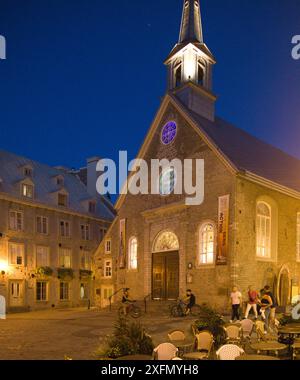 Canada, Quebec City, Notre Dame des Victoires, church, lower town, Place Royale, Stock Photo