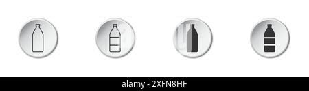 Bottle icon. Plastic bottle symbol. Flat vector illustration Stock Vector
