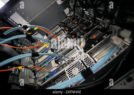 server computer should be high performance, stable, able to serve a large number of users. Stock Photo