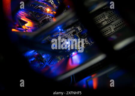 server computer should be high performance, stable, able to serve a large number of users. Stock Photo