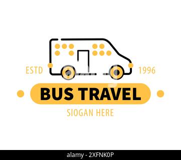 icon of minibus. Delivery van. Transport linear style icon. Stock Vector