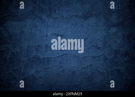Grunge Scratched Blue Wall Texture Background Copy Space Stock Photo