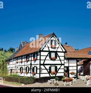 House in half-timbered style typical for Limburg in the south of the Netherlands Stock Photo