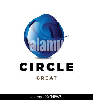 Abstract Circle Icon Logo Design Template Stock Vector