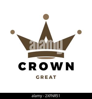 Crown Icon Logo Design Template Stock Vector