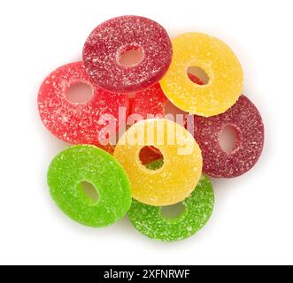 jelly candy path isolated on white Stock Photo