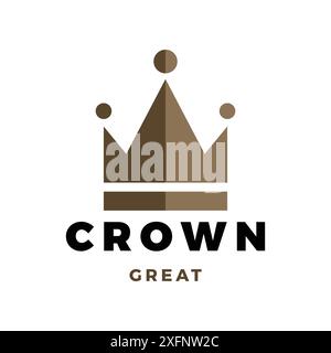 Crown Icon Logo Design Template Stock Vector