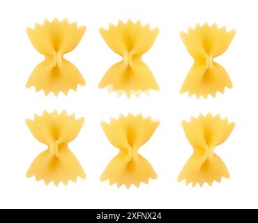 pasta farfalle path isolated on white Stock Photo