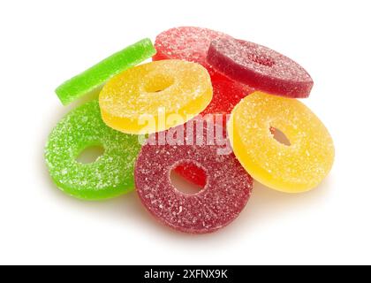 jelly candy path isolated on white Stock Photo
