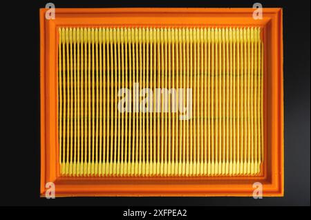 Filter element insert. Car engine air filter Stock Photo