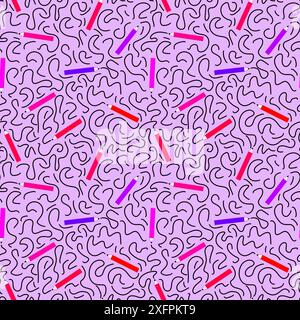 Cartoon pencil seamless school pattern for wrapping paper and fabrics and linens and kids clothes print and kindergarten accessories and notebooks. Hi Stock Photo