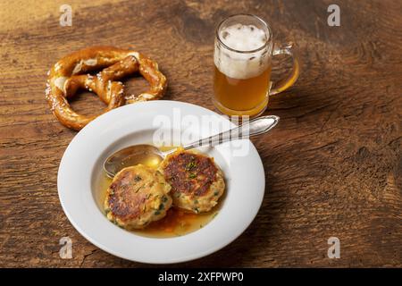 Bavarian cheese dumplings Stock Photo