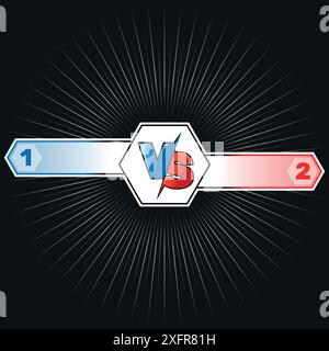 VS letters vector design for sports, fight, competition, battle, match, game, sport fighting home screen Stock Vector