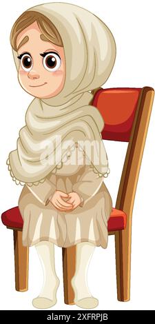Illustration of a girl in traditional attire Stock Vector Image & Art ...