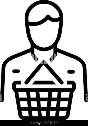 Icon for consumers,buyer Stock Vector