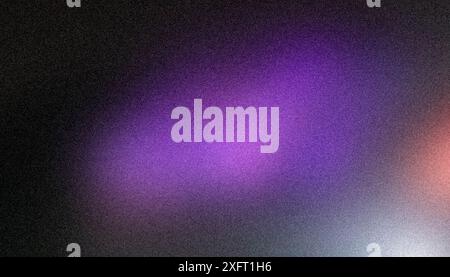 Abstract background with blurred purple light spots, grainy noise, rough texture Stock Photo
