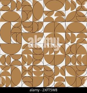 Beige Circle Geometrical Pattern Stock Vector