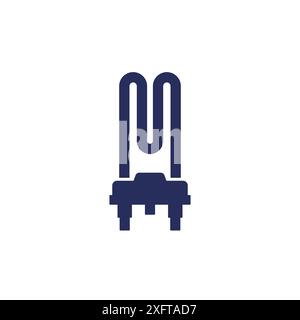 heating element icon on white Stock Vector