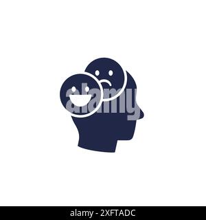 mood swings icon, change of mood pictogram Stock Vector