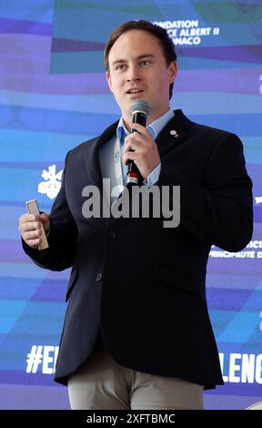 szilard czibere Control Engineer Yacht Club de Monaco during the 11° Monaco Energy Boat Challenge in Monaco, France - Thursday, July 4, 2024. Chronicle . (Photo by Tano Pecoraro/Lapresse) Credit: LaPresse/Alamy Live News Stock Photo