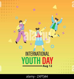 International Youth day greeting Card Vector illustration Design of Youth day South Africa celebration. Stock Vector