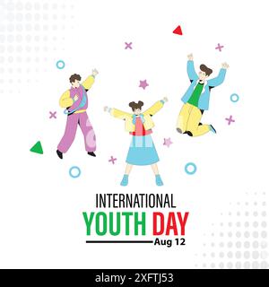 International Youth day greeting Vector Illustration Design of Youth day South Africa celebration. Stock Vector