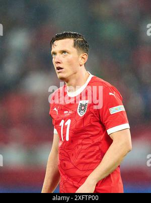 Michael Gregoritsch, AUT 11  in the best of 16 match AUSTRIA  - TueRKIJE 1-2 of the UEFA European Championships 2024  on Jul 02, 2024  in Leipzig, Germany.  Photographer: ddp images / star-images Stock Photo